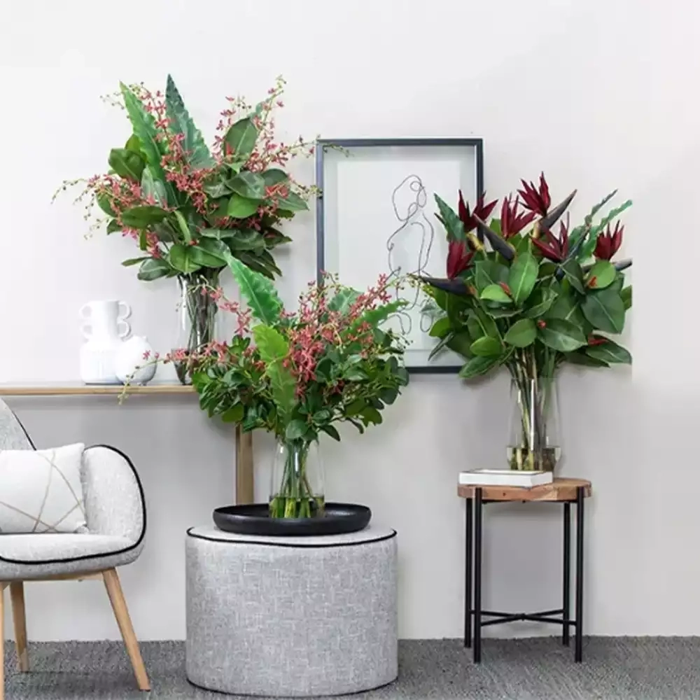 Artificial silk flower arrangements